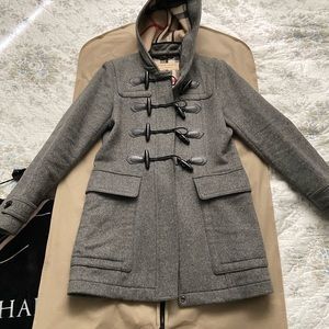 Burberry Grey Wool Coat